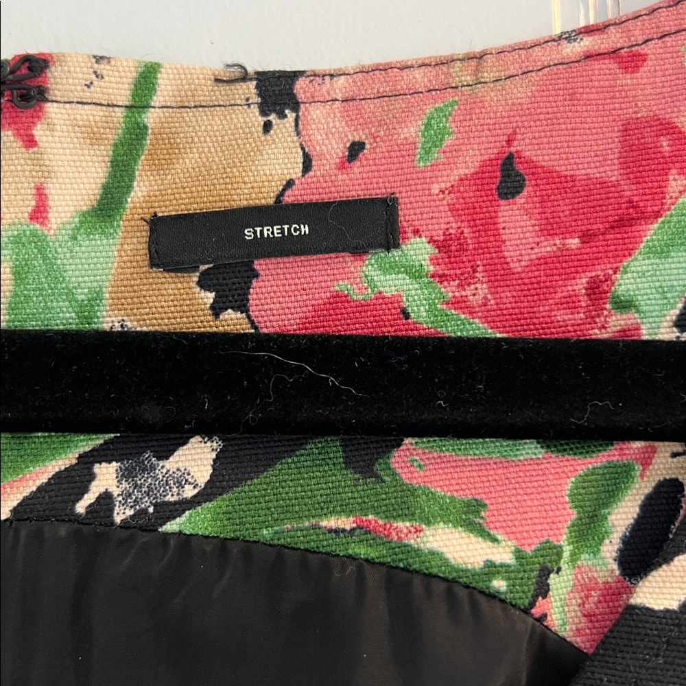 NEW Talbots Pink/Black Floral Sleeveless V Neck Dress, Fully Lined, Size 8 - Picture 13 of 16
